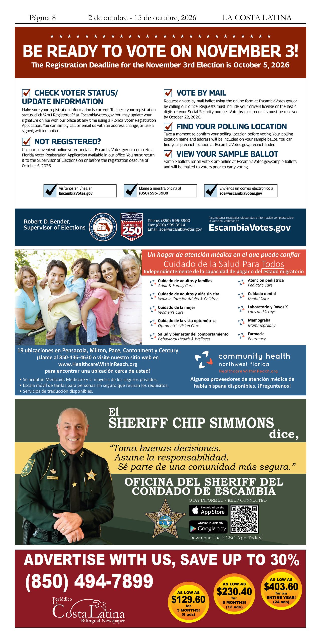La Costa Latina, October 2 - October 15 edition, Page 8