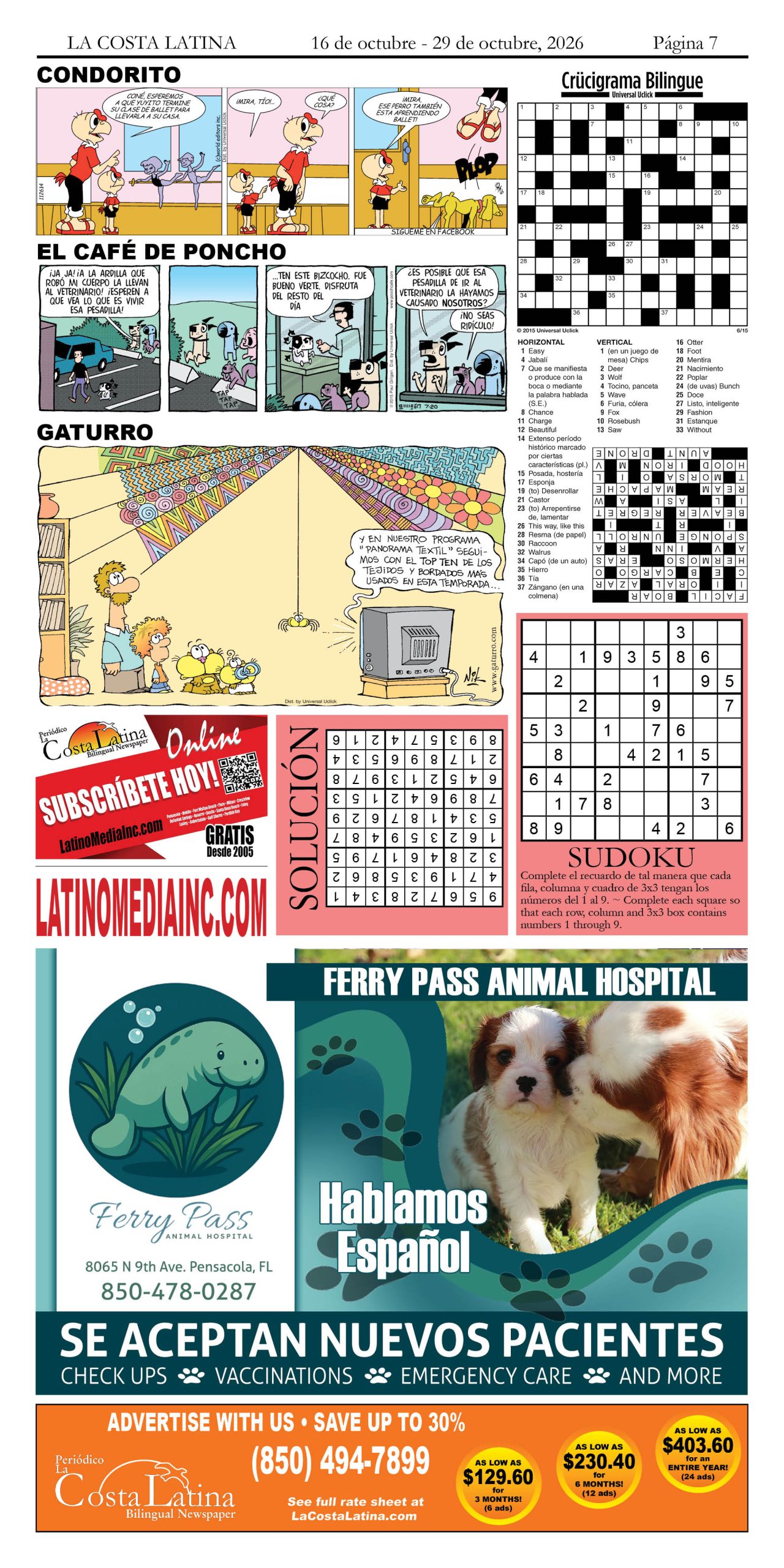 La Costa Latina, October 16 - October 29 edition, Page 7