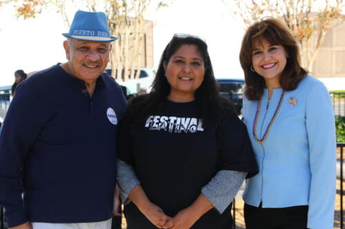 Florida Senators Victor Torrez and Annette Taddeo with the organizer of Festival Latino Pensacola 2021
