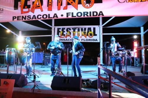 Zona Libre on stage at Festival Latino Pensacola 2021