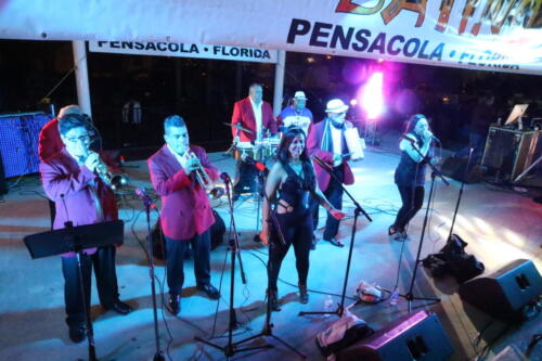 La Sonora Dinamita on stage at Festival Latino Pensacola 2021